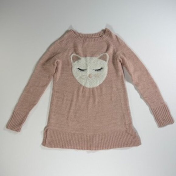 LC Lauren Conrad Tops - LC Lauren Conrad Light Pink Kitty Face Sweater